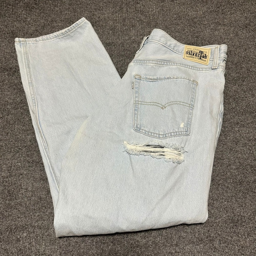 Levi Strauss SilverTab '94 Baggy Distressed‎ Light Wash Jeans W34 L31